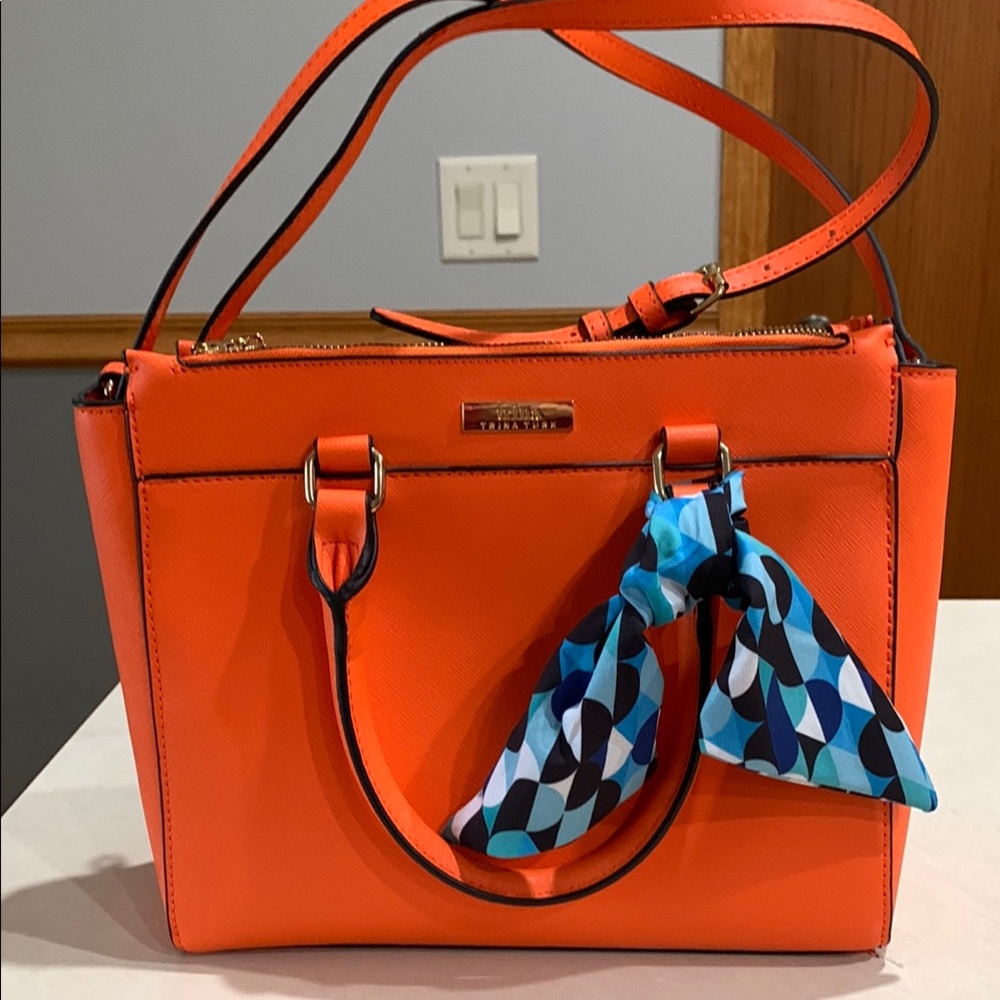 Trina Turk Orange Handbag NWOT